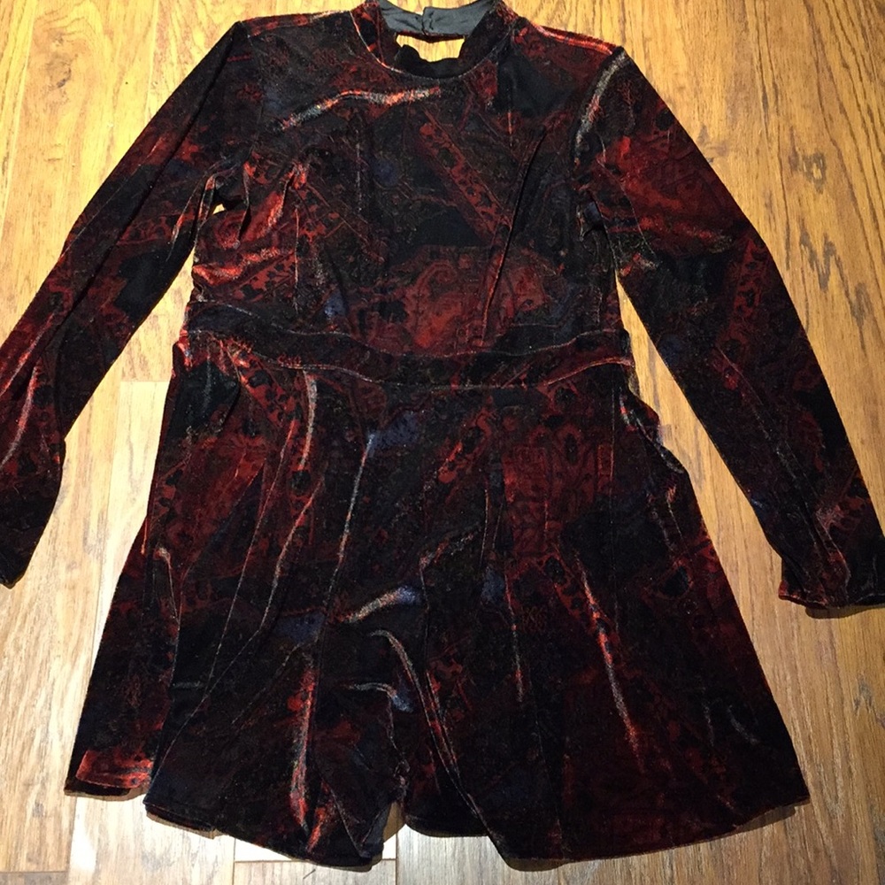 Free people size 12 velvet romper